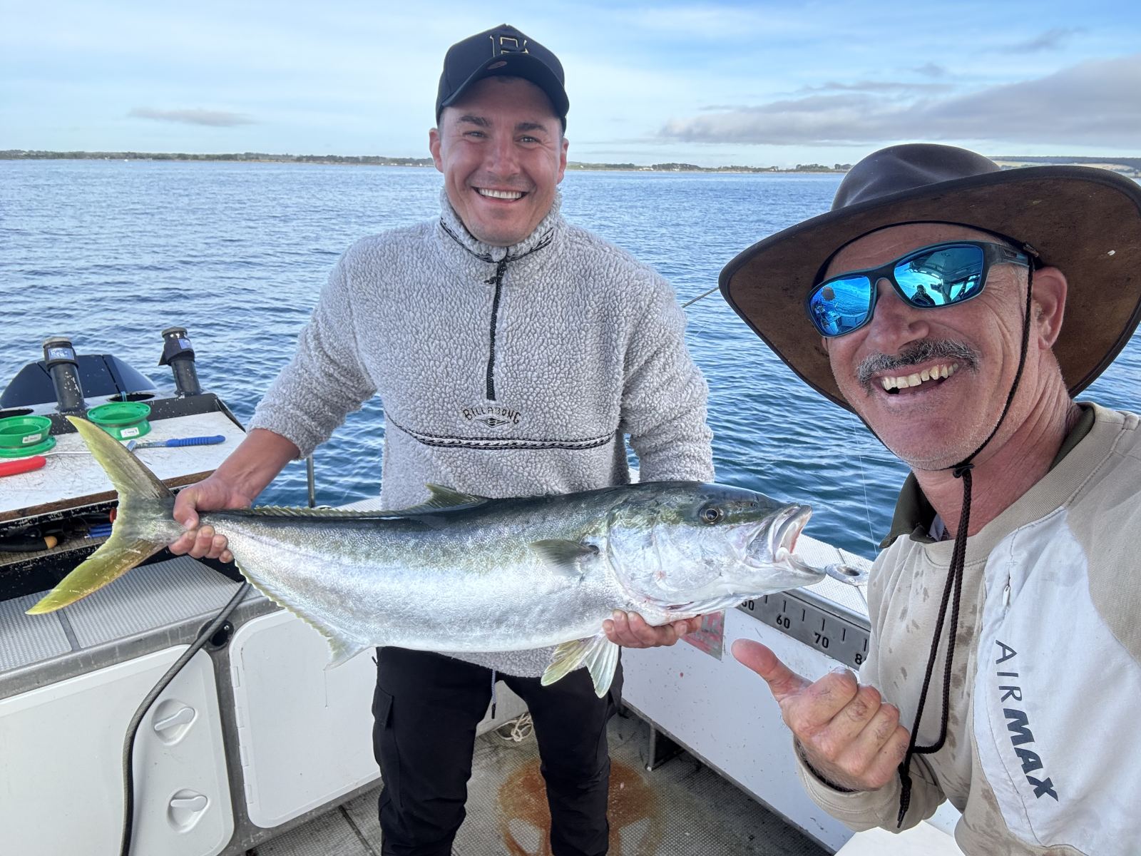 Kingfish landed on a Port Phillip Bay charter