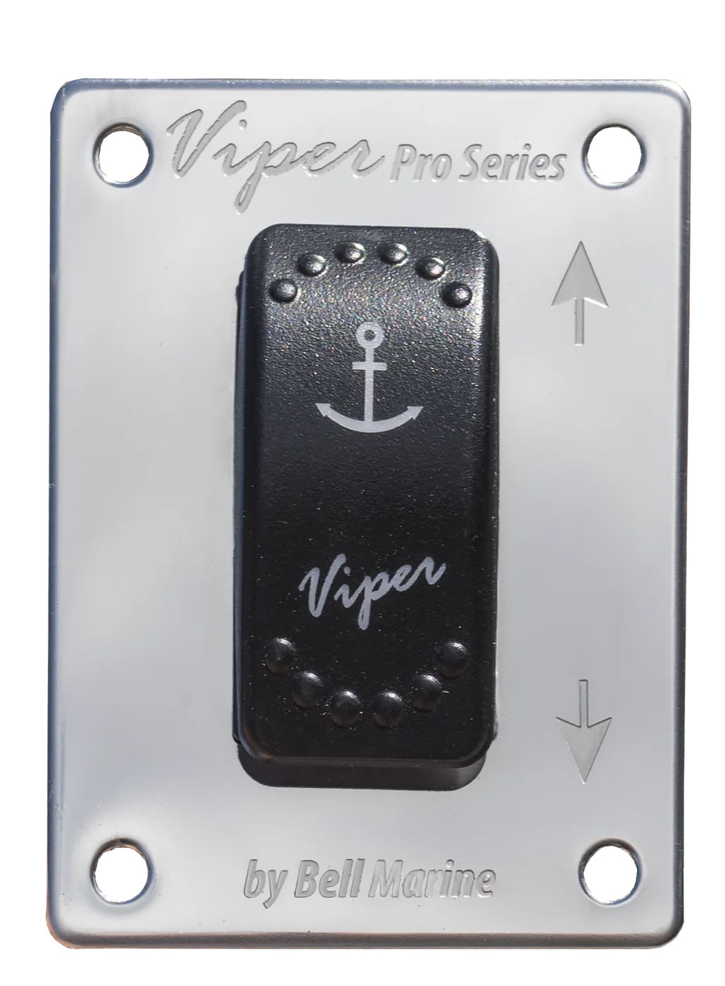 LED Up/Down Momentary Anchor Switch & Polished Stainless Steel Face Plate