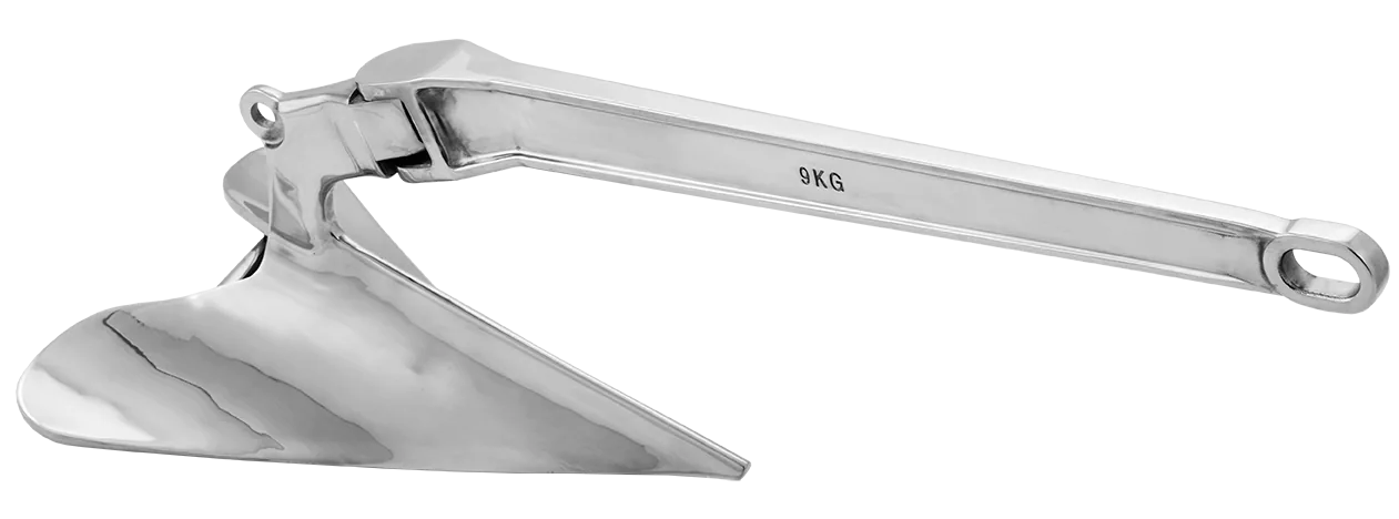 9Kg Polished Stainless Steel Plough Anchor