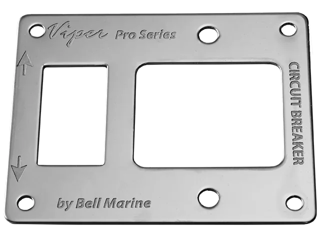 Combo Anchor Switch & Circuit Breaker Polished S/S Face Plate Only