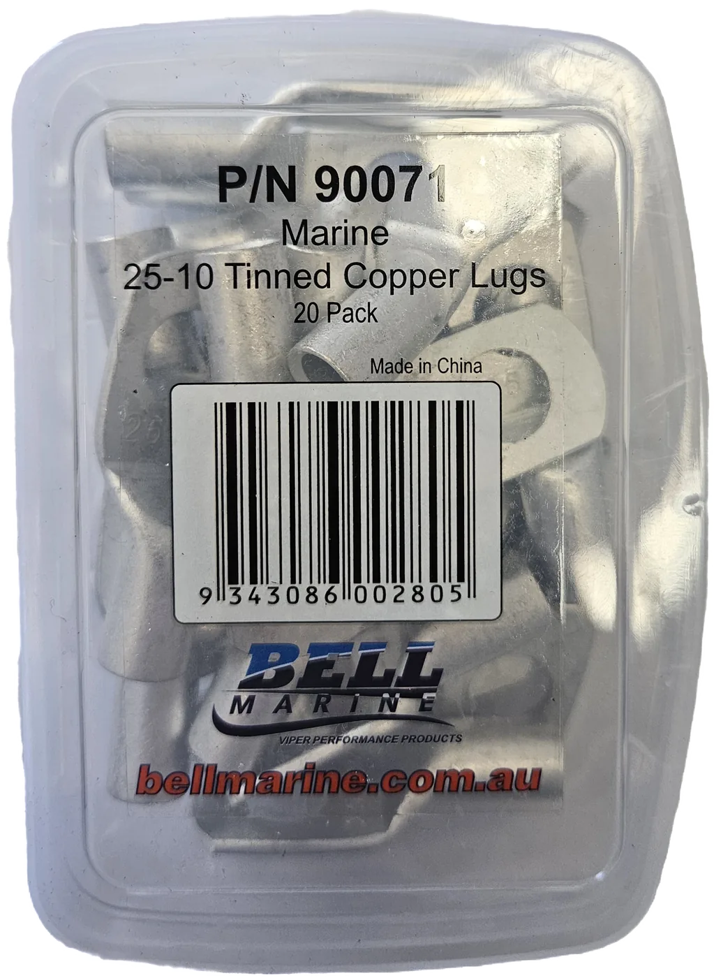 Tinned Copper Lugs 25-10mm - 20 Pack