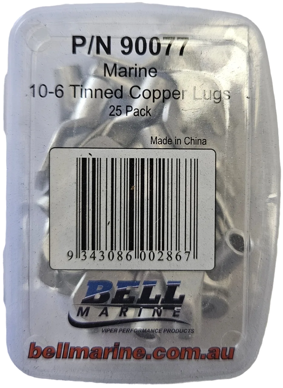 Tinned Coppper Lug 10-6mm - 25 Pack