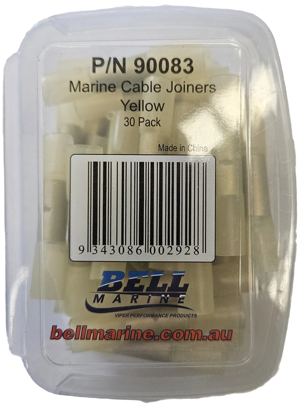 Marine Glue Lined Cable Joiner Yellow - 6-8mm - 30 Pack