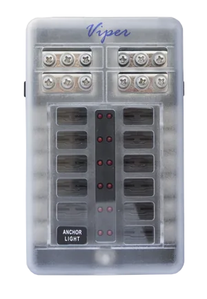 12Gang Blade Fuse Holder For Marine Use