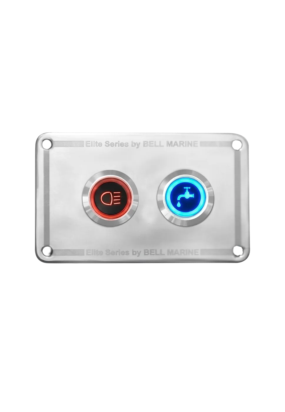 Elite Series 2 Gang - S/S Switch Panel - Momentary 20amp IP67